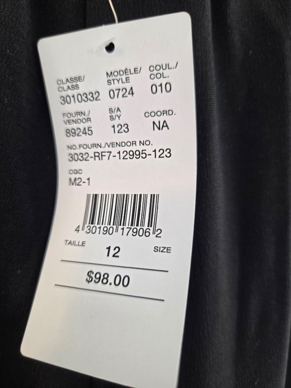 NWT Laura wide leg black trousers/pants women's 12 flat front corporate girlie - Picture 6 of 8